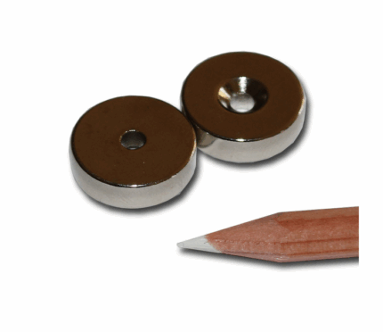 Μαγνήτης Δίσκος Φ18x5x3.5mm Οπή Φρέζα Βορράς Νεοδυμίου Δύναμη Έλξης 8kg