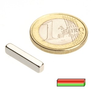 Μαγνήτης Παραλληλεπίπεδος 18x4x3mm Παραπολικός 120 °C Νεοδυμίου Δύναμη Έλξης 2kg