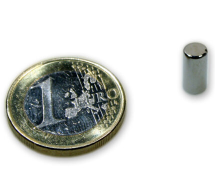 Μαγνήτης Κύλινδρος Φ5x14mm Νεοδυμίου Δύναμη Έλξης 1,1kg