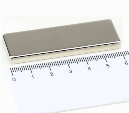 Μαγνήτης Παραλληλεπίπεδος 60x20x5mm Νεοδυμίου Δύναμη Έλξης 35kg