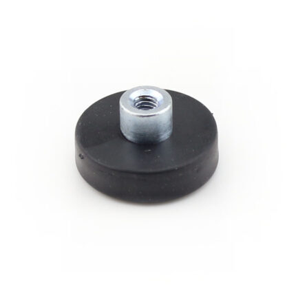 Μαγνητικό Σύστημα Σε Λάστιχο Φ22x6mm Με Εξωτερικό Σπείρωμα M4 Νεοδυμίου Δύναμη Έλξης 4.5kg